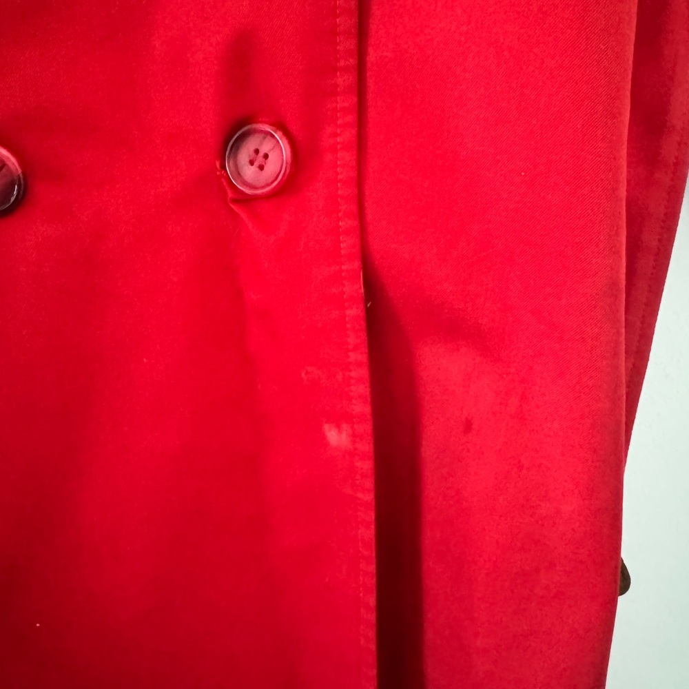 Vintage Burberrys Trench Coat, Red - Picture 7 of 8